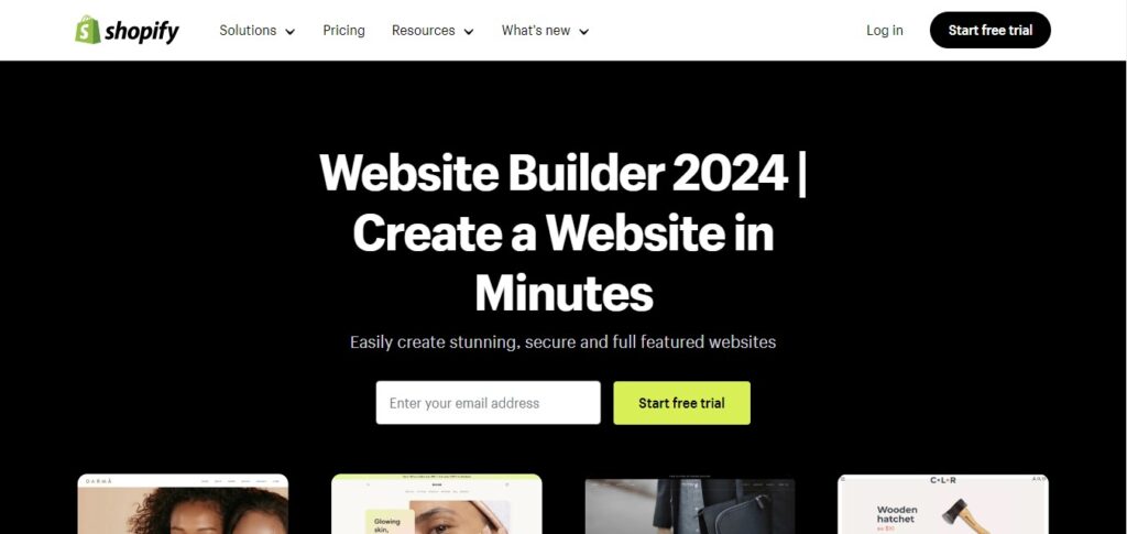 Shopify  website builder | StartupYo